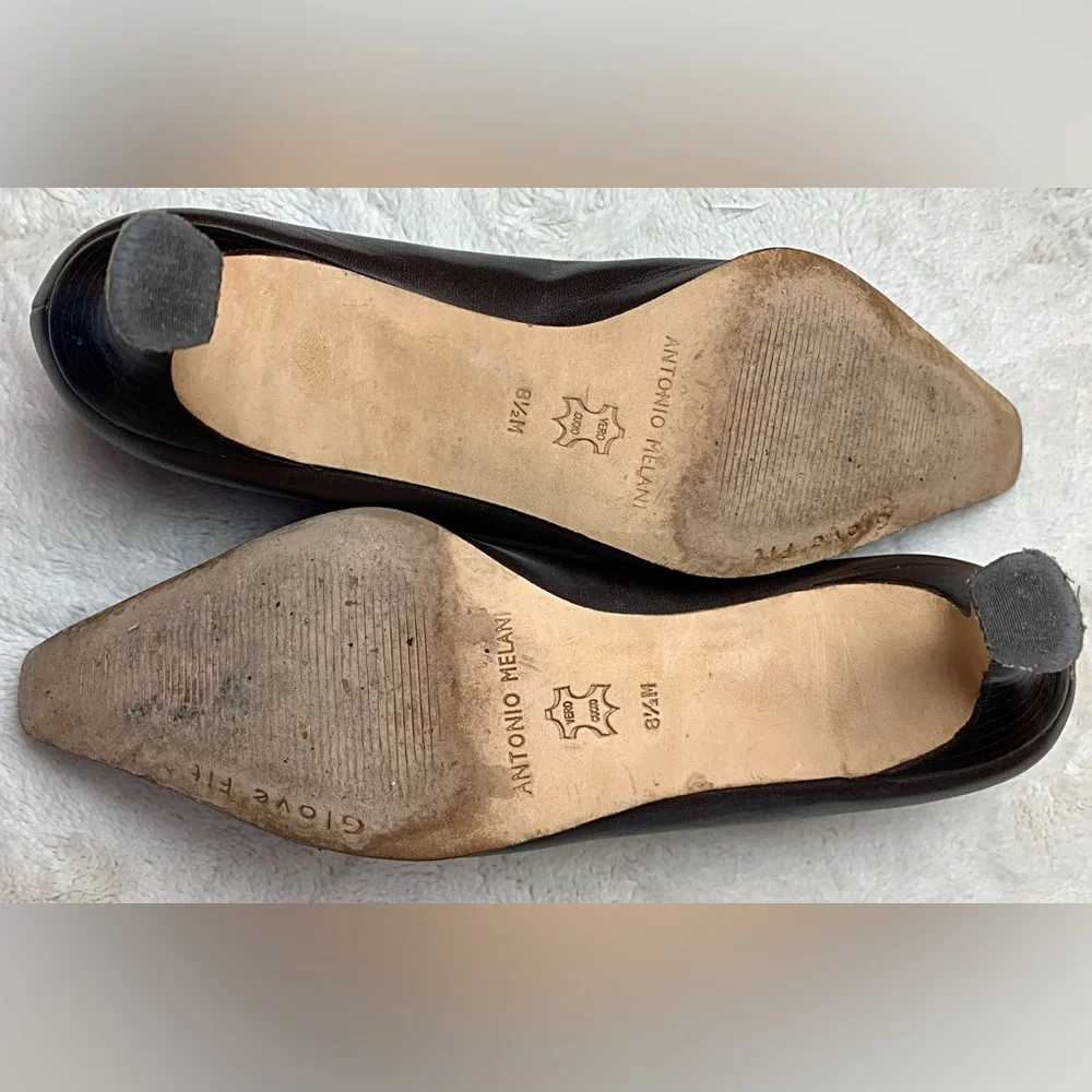 Vintage Antonio Milani Brown leather pumps - Picture 6 of 6